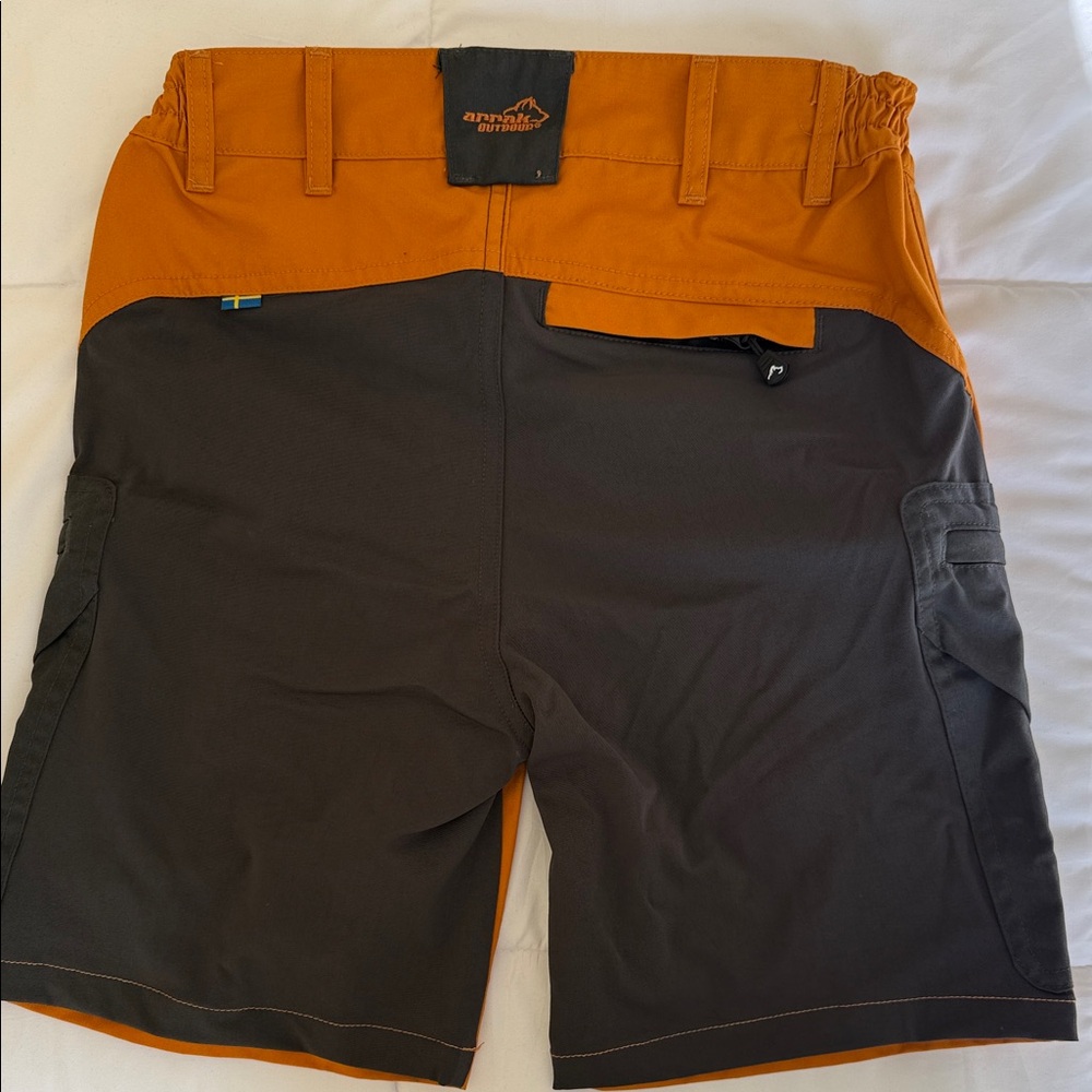 NWT Women's Orange and Gray Cargo Shorts Size 34 Euro Size 2 US - Picture 6 of 9